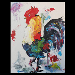 The Rooster / 11x14 inches / Acrylic