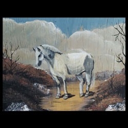 Lonely Horse, Acrylic, Wood Wooded Cascade / Acrylic, Wood  